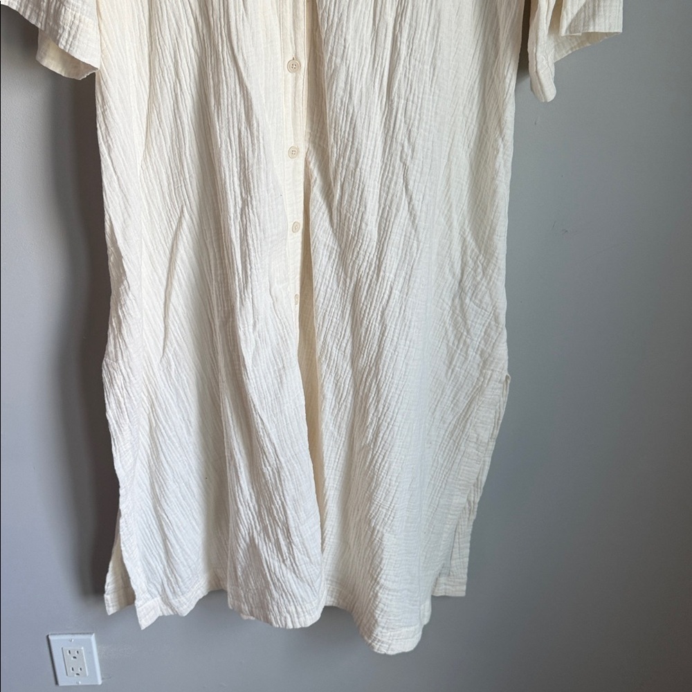 NEW Madewell Lightestspun Cover-Up Maxi Shirtdress Medium - Picture 4 of 12